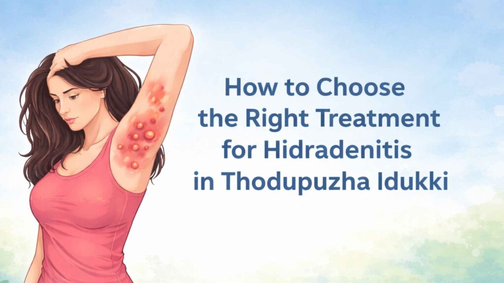 How to Choose the Right Treatment for Hidradenitis in Thodupuzha Idukki showing underarm skin condition in woman